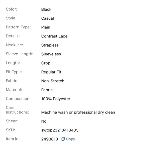 Shein Plus Contrast Lace Bandeau Top - Picture 4 of 4